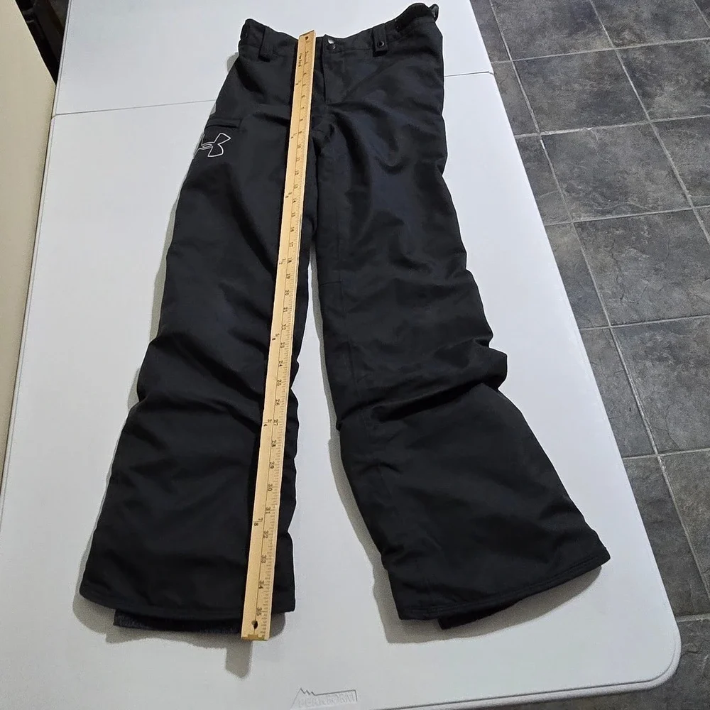 Under Armour Snow Pants Kids youth Medium storm Black Insulated Ski Snowboard